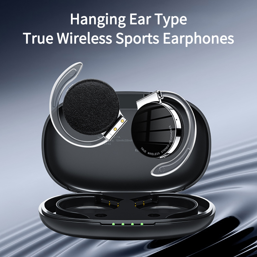 Earphone Sport Hook - F2 TWS Earphone dengan Mikrofon Kait
