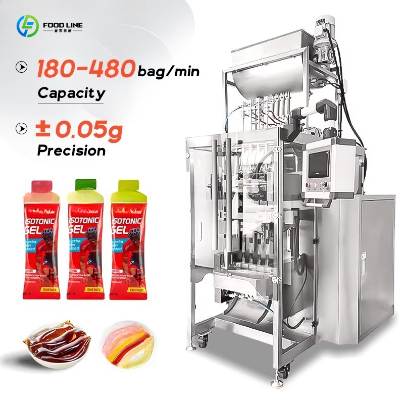 Energy Gel Pack - Mesin Pengemas Otomatis Sachet Bentuk Tidak
