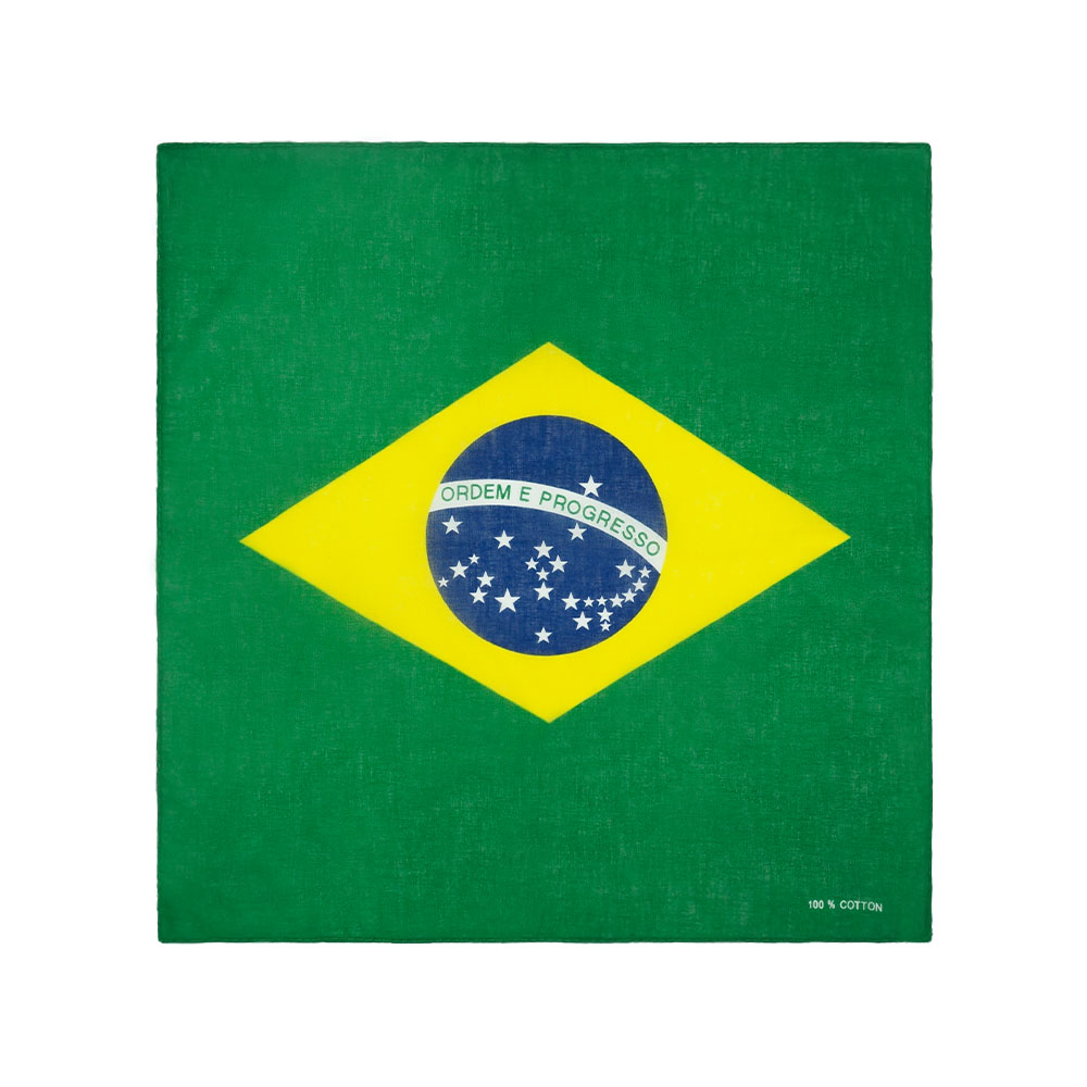 Running Gear Headband - 100% katun bendera Brasil Bandana wanita
