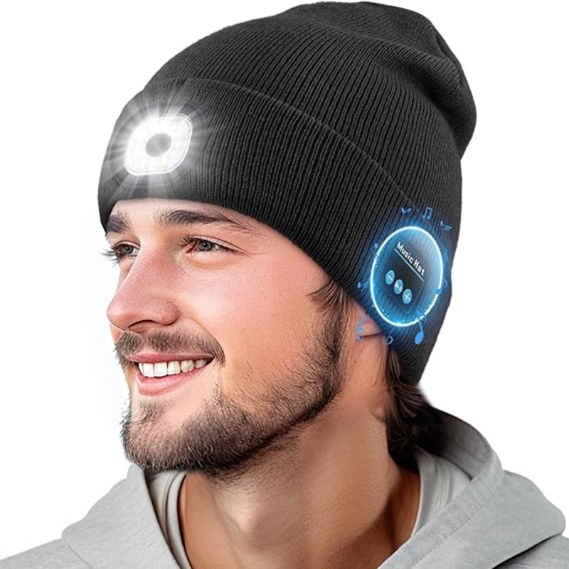 Running Gear To Keep Warm - Topi Rajut Musik dengan Lampu LED