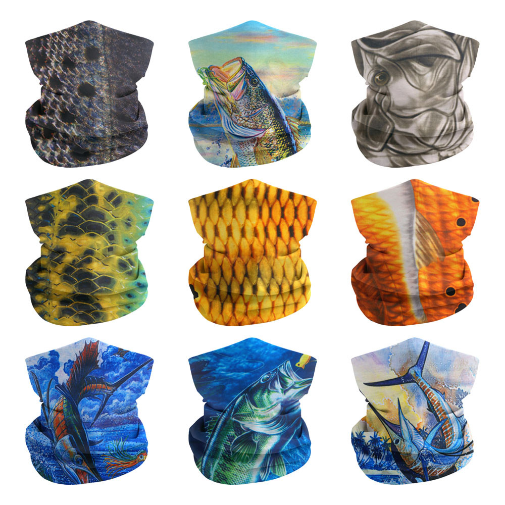 Running Gear Headband - Bandana leher pola sisik ikan, untuk
