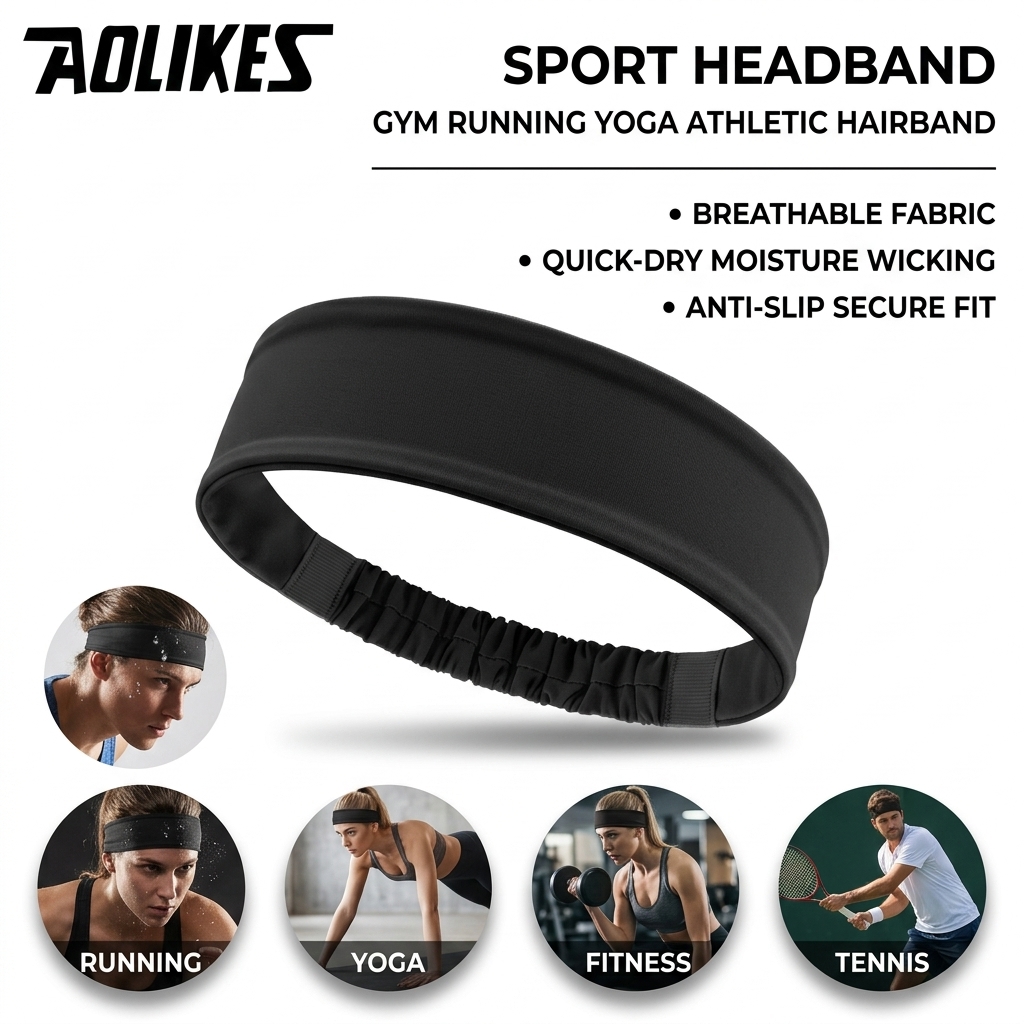 Pita Penahan Keringat Polieste - Running Gear Headband ulasan dan harga