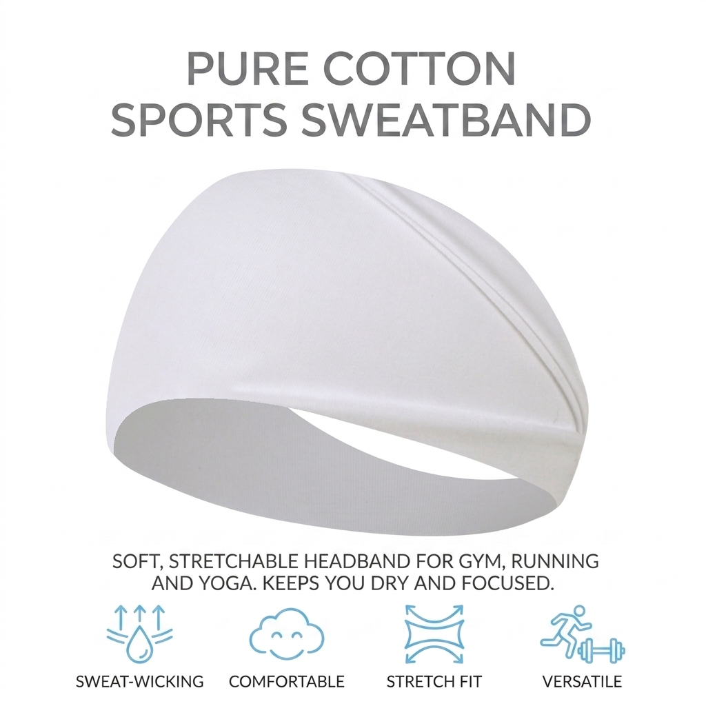 Pita Penahan Keringat Katun Mu - Running Gear Headband ulasan dan harga