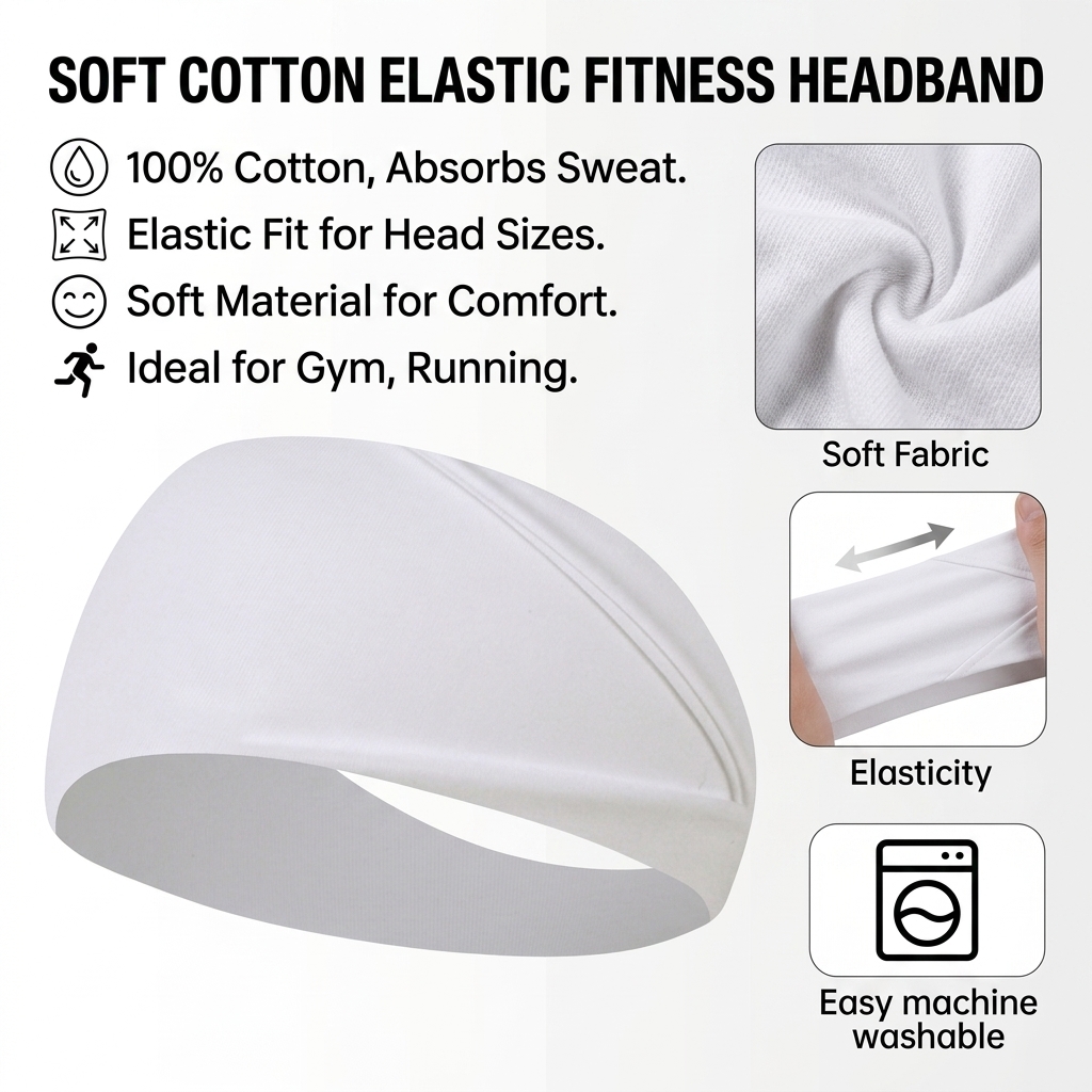 Pita Penahan Keringat Katun Mu - Running Gear Headband ulasan dan harga