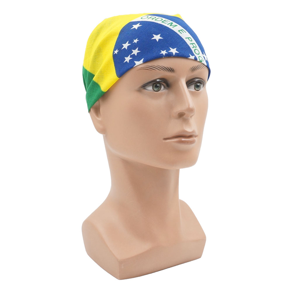 100% katun bendera Brasil Band - Running Gear Headband ulasan dan harga