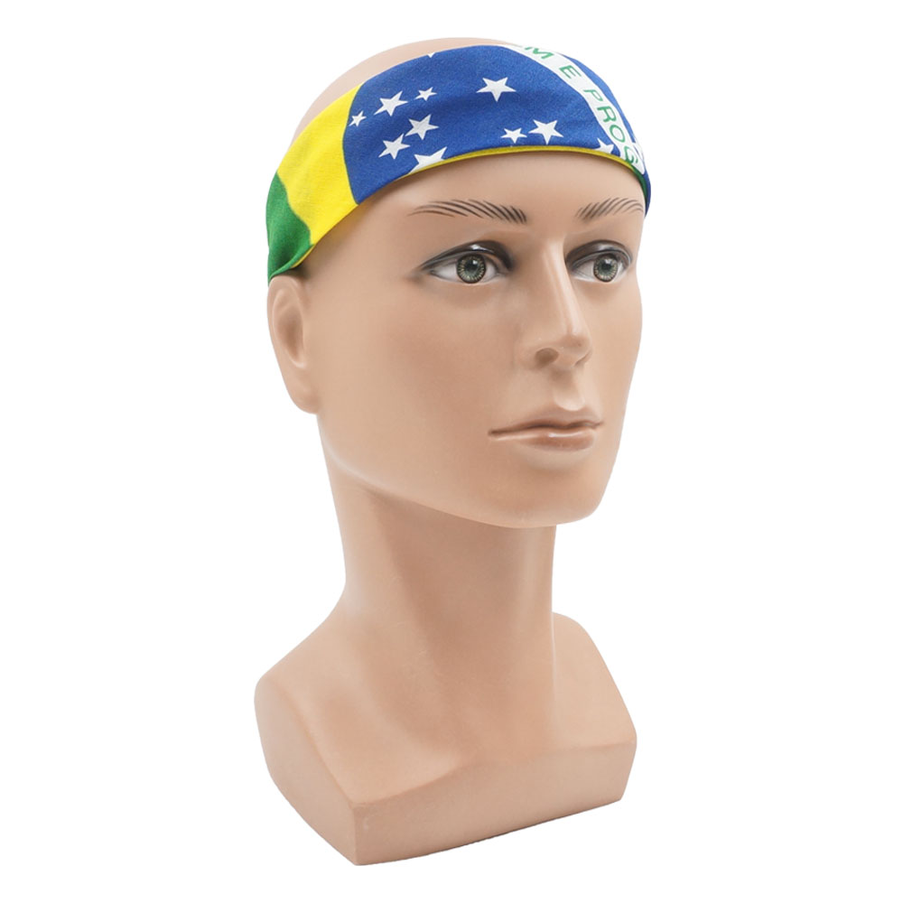 100% katun bendera Brasil Band - Running Gear Headband ulasan dan harga