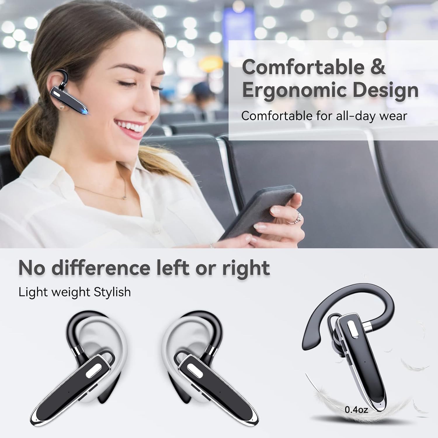Earphone Bluetooth V6.1 BARU D - Earphone Sport Hook ulasan dan harga