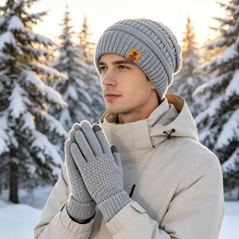 1-5PCS Set Topi dan Sarung Tan - Running Gear In Winter ulasan dan harga