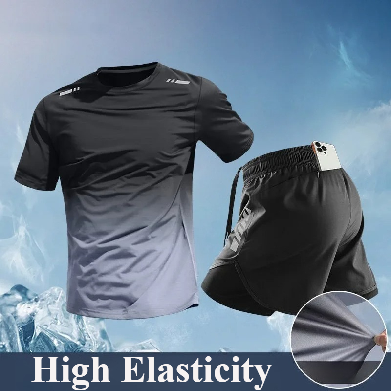 Set Lari 2 Potong untuk Pria M - Running Gear For Your Phone ulasan dan harga
