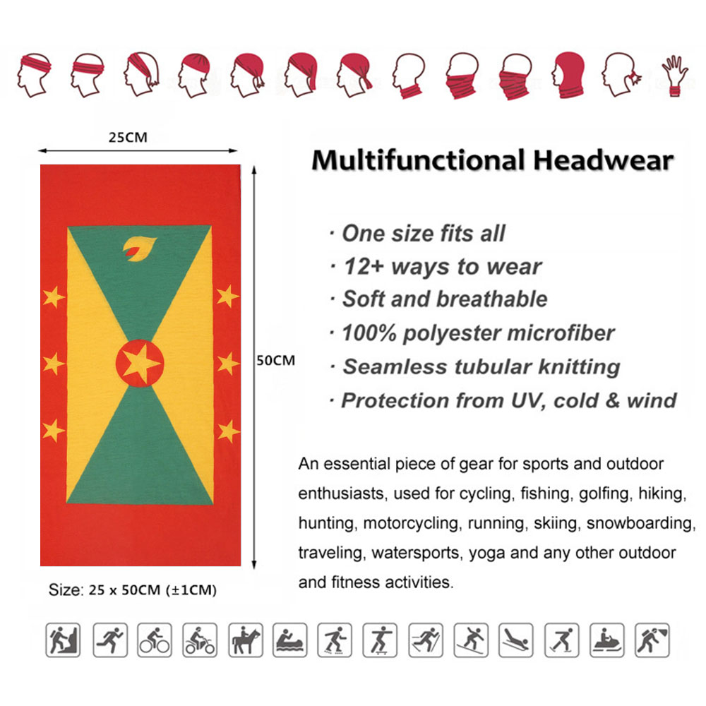 Grenada bendera pola wajah Ban - Running Gear Headband ulasan dan harga