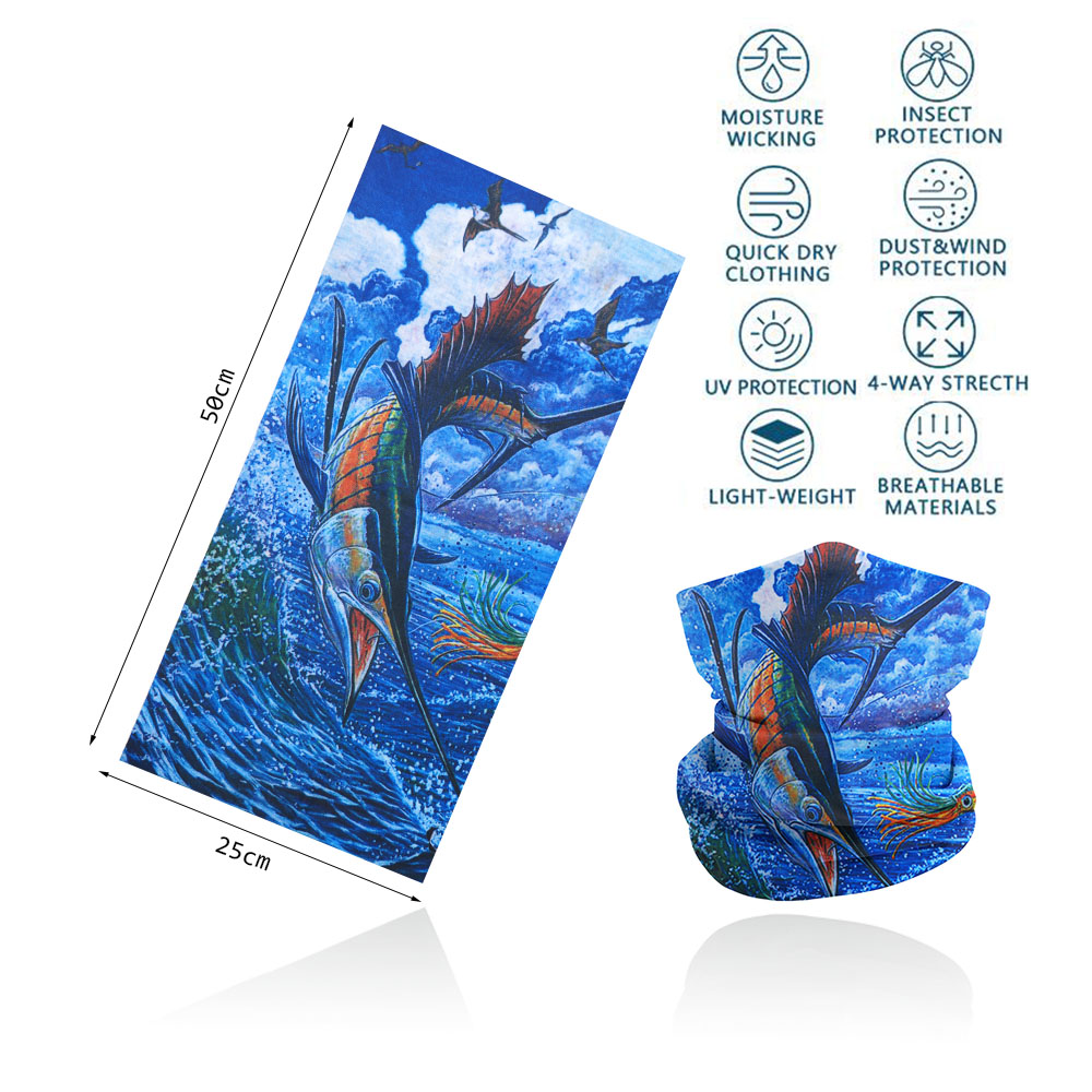 Bandana leher pola sisik ikan, - Running Gear Headband ulasan dan harga