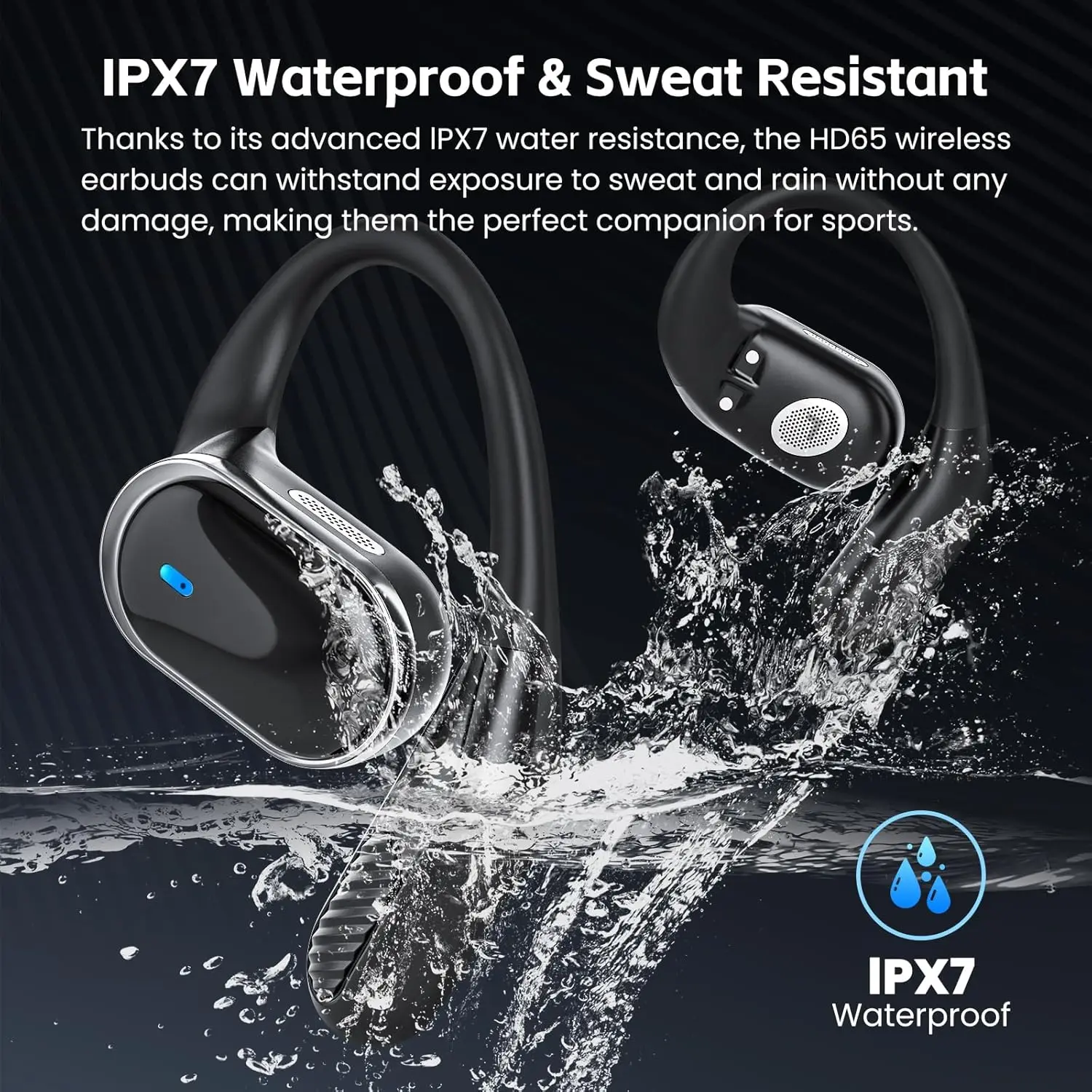 Earphone Bluetooth Nirkabel de - Earphone Sport Hook ulasan dan harga