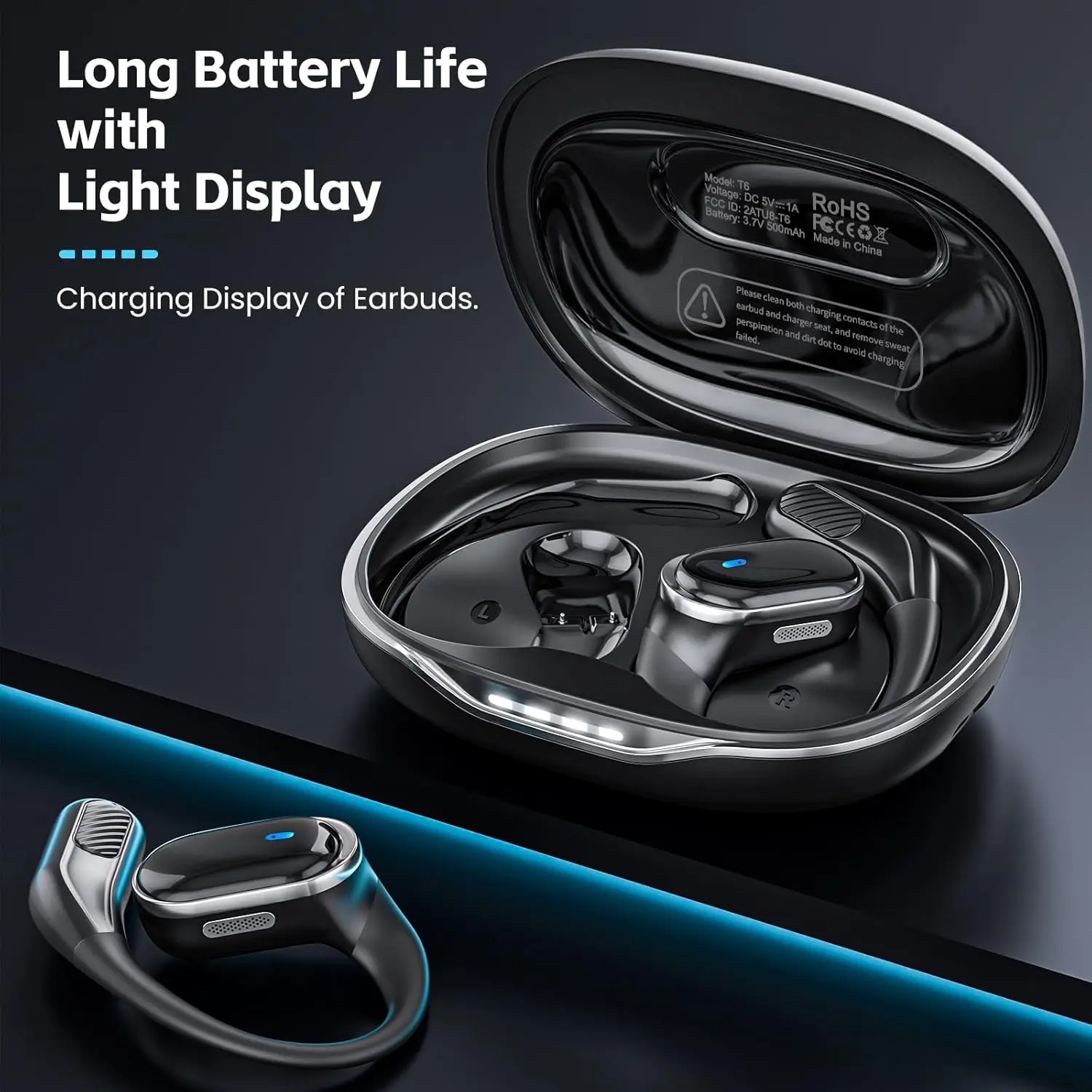 Earphone Bluetooth Nirkabel de - Earphone Sport Hook ulasan dan harga